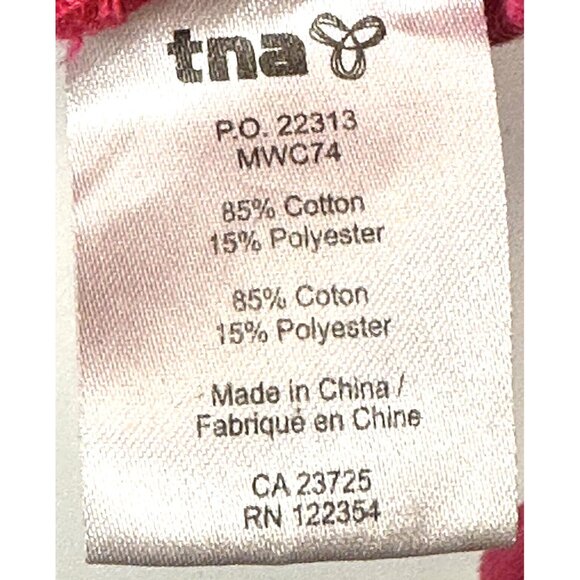 Aritzia TNA Womens Hoodie Sweatshirt Sequin Logo Front Pockets Pink Size Medium - Picture 10 of 12